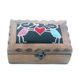 Cross Stitch Small Wooden Box
