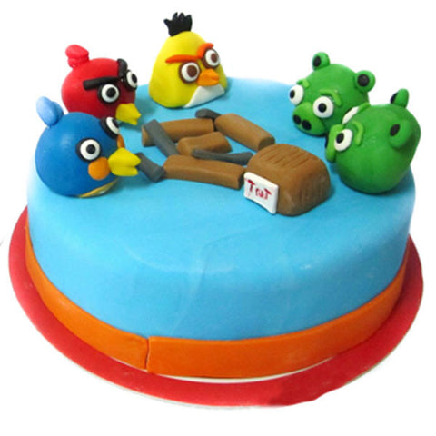 Birthday angry birds cake