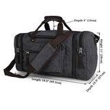 Black Canvas Luggage Travel Tote Bag
