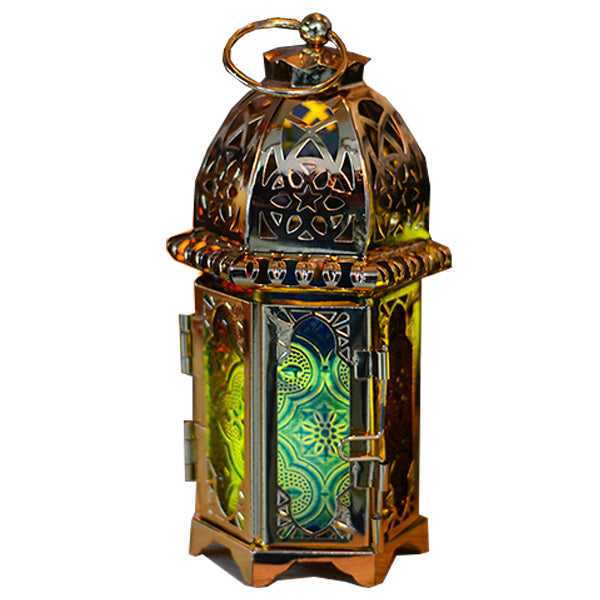 (1) Antique golden lantern