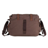 New Style Vintage Canvas and leather Men's Coffee Briefcase Messenger Bookbag