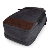 Black High Canvas Quality Useful Laptop Backpack for Men Book Bag