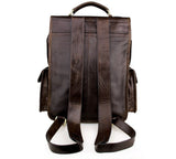 Beautiful Student's Leather Hiking School Backpack