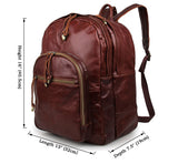 Designable Vintage Cow Leather Men's Backpack with Pockets