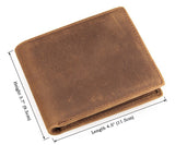 Men's Vintage Crazy Horse Leather Credit Card Holder Wallet
