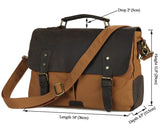 Fashionable Business Men's Canvas And Leather Travel Shoulder Bag