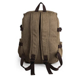 Durable Men's Canvas Rucksack Bookbag Hiking Backpack