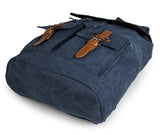 Beautiful Durable Canvas Rope Top Clousre Laptop Backpack Knapsack