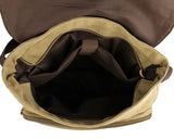 Leather Trimming Canvas Travel Bookbag Messenger Bag for Men