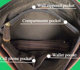 Stylish Men's Vintage Leather Briefcase Messenger Bag