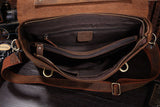 Rare Stylish Cow Leather Men's Briefcase Laptop Handbag Messenger Bag