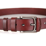 JMD Brand Dark Brown Durable Vegetable Leather Handmade Belt for Men